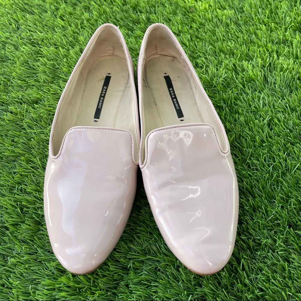Zara pastel pink loafer shoes in size 6